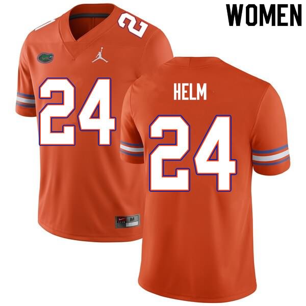 Women's NCAA Florida Gators Avery Helm #24 Stitched Authentic Nike Orange College Football Jersey BRA6165NZ